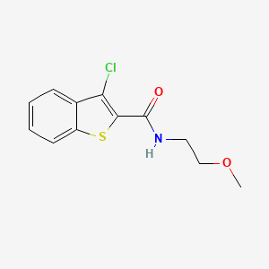 molecular formula C12H12ClNO2S B5083803 3-chloro-N-(2-methoxyethyl)-1-benzothiophene-2-carboxamide 
