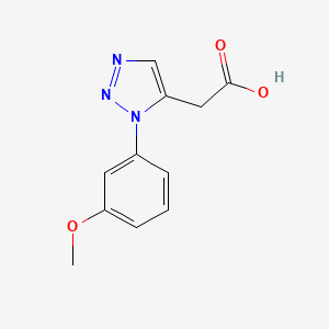 molecular formula C11H11N3O3 B5083820 [1-(3-methoxyphenyl)-1H-1,2,3-triazol-5-yl]acetic acid 
