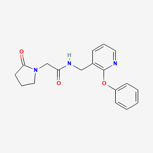 molecular formula C18H19N3O3 B5083836 2-(2-oxo-1-pyrrolidinyl)-N-[(2-phenoxy-3-pyridinyl)methyl]acetamide 
