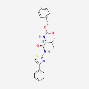 molecular formula C22H23N3O3S B5083843 N~2~-[(benzyloxy)carbonyl]-N~1~-(4-phenyl-1,3-thiazol-2-yl)valinamide 