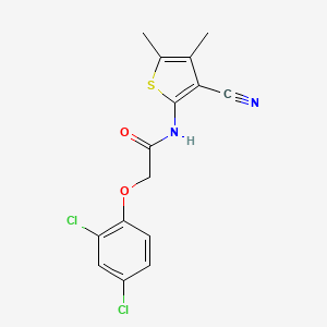 molecular formula C15H12Cl2N2O2S B5083851 N-(3-cyano-4,5-dimethyl-2-thienyl)-2-(2,4-dichlorophenoxy)acetamide 