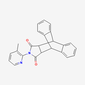 molecular formula C24H18N2O2 B5083852 17-(3-methyl-2-pyridinyl)-17-azapentacyclo[6.6.5.0~2,7~.0~9,14~.0~15,19~]nonadeca-2,4,6,9,11,13-hexaene-16,18-dione CAS No. 6033-09-6