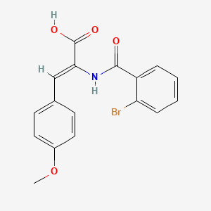 molecular formula C17H14BrNO4 B5083854 2-[(2-bromobenzoyl)amino]-3-(4-methoxyphenyl)acrylic acid 