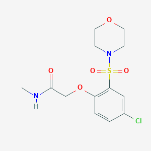 molecular formula C13H17ClN2O5S B5083872 2-[4-chloro-2-(4-morpholinylsulfonyl)phenoxy]-N-methylacetamide 