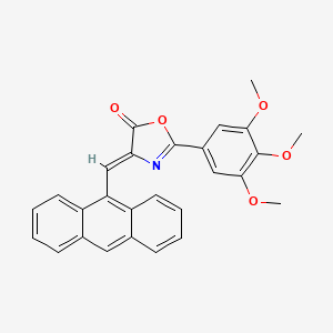 molecular formula C27H21NO5 B5083879 4-(9-anthrylmethylene)-2-(3,4,5-trimethoxyphenyl)-1,3-oxazol-5(4H)-one 