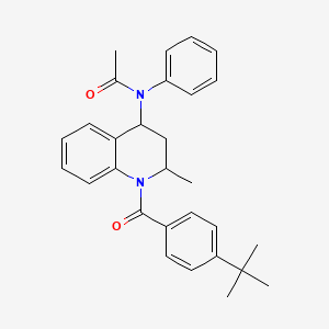 molecular formula C29H32N2O2 B5083882 N-[1-(4-tert-butylbenzoyl)-2-methyl-1,2,3,4-tetrahydro-4-quinolinyl]-N-phenylacetamide 