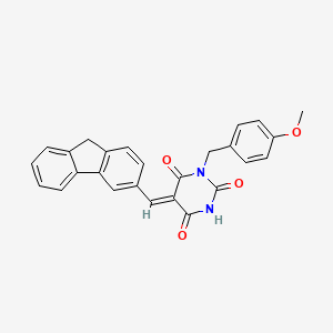 molecular formula C26H20N2O4 B5083944 5-(9H-fluoren-3-ylmethylene)-1-(4-methoxybenzyl)-2,4,6(1H,3H,5H)-pyrimidinetrione 