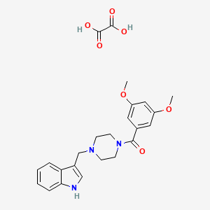 molecular formula C24H27N3O7 B5083953 3-{[4-(3,5-dimethoxybenzoyl)-1-piperazinyl]methyl}-1H-indole oxalate 