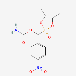 molecular formula C12H17N2O7P B5083961 diethyl [[(aminocarbonyl)oxy](4-nitrophenyl)methyl]phosphonate 