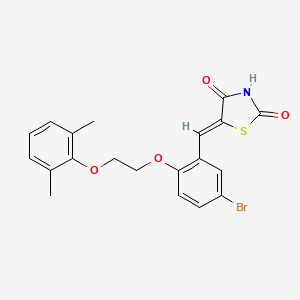 molecular formula C20H18BrNO4S B5083984 5-{5-bromo-2-[2-(2,6-dimethylphenoxy)ethoxy]benzylidene}-1,3-thiazolidine-2,4-dione 