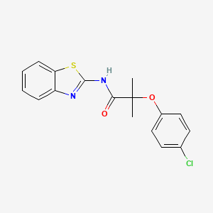 molecular formula C17H15ClN2O2S B5083999 N-1,3-benzothiazol-2-yl-2-(4-chlorophenoxy)-2-methylpropanamide 