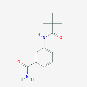 molecular formula C12H16N2O2 B5084001 3-[(2,2-dimethylpropanoyl)amino]benzamide 