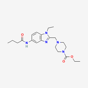 ethyl 4-{[5-(butyrylamino)-1-ethyl-1H-benzimidazol-2-yl]methyl}-1-piperazinecarboxylate