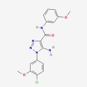 5-amino-1-(4-chloro-3-methoxyphenyl)-N-(3-methoxyphenyl)-1H-1,2,3-triazole-4-carboxamide