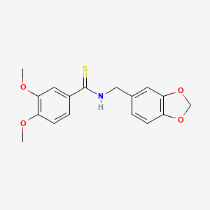 molecular formula C17H17NO4S B5084046 N-(1,3-benzodioxol-5-ylmethyl)-3,4-dimethoxybenzenecarbothioamide 