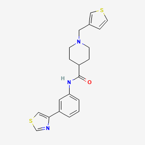 molecular formula C20H21N3OS2 B5084056 N-[3-(1,3-thiazol-4-yl)phenyl]-1-(3-thienylmethyl)-4-piperidinecarboxamide 