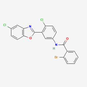 2-bromo-N-[4-chloro-3-(5-chloro-1,3-benzoxazol-2-yl)phenyl]benzamide
