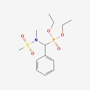 molecular formula C13H22NO5PS B5084085 diethyl [[methyl(methylsulfonyl)amino](phenyl)methyl]phosphonate 