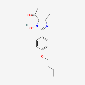 molecular formula C16H20N2O3 B5084101 1-[2-(4-butoxyphenyl)-1-hydroxy-4-methyl-1H-imidazol-5-yl]ethanone 