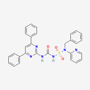 molecular formula C29H24N6O3S B5084105 N-benzyl-N'-{[(4,6-diphenyl-2-pyrimidinyl)amino]carbonyl}-N-2-pyridinylsulfamide 