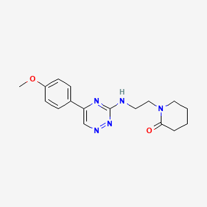 1-(2-{[5-(4-methoxyphenyl)-1,2,4-triazin-3-yl]amino}ethyl)-2-piperidinone