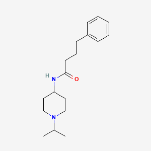 molecular formula C18H28N2O B5084149 N-(1-isopropyl-4-piperidinyl)-4-phenylbutanamide 