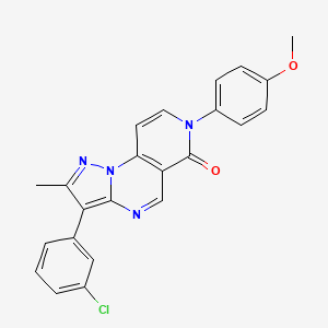 molecular formula C23H17ClN4O2 B5084171 3-(3-chlorophenyl)-7-(4-methoxyphenyl)-2-methylpyrazolo[1,5-a]pyrido[3,4-e]pyrimidin-6(7H)-one 