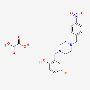 molecular formula C20H22BrN3O7 B5084199 4-bromo-2-{[4-(4-nitrobenzyl)-1-piperazinyl]methyl}phenol ethanedioate (salt) 