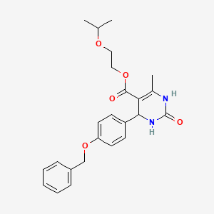 molecular formula C24H28N2O5 B5084207 2-isopropoxyethyl 4-[4-(benzyloxy)phenyl]-6-methyl-2-oxo-1,2,3,4-tetrahydro-5-pyrimidinecarboxylate 
