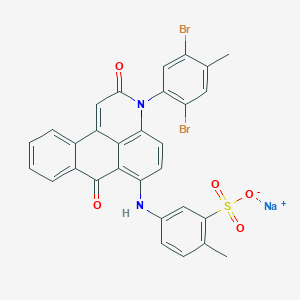 sodium 5-{[3-(2,5-dibromo-4-methylphenyl)-2,7-dioxo-2,7-dihydro-3H-naphtho[1,2,3-de]quinolin-6-yl]amino}-2-methylbenzenesulfonate