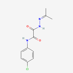 molecular formula C11H12ClN3O2 B5084241 N-(4-chlorophenyl)-2-[2-(1-methylethylidene)hydrazino]-2-oxoacetamide 