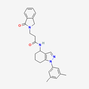 N-[1-(3,5-dimethylphenyl)-4,5,6,7-tetrahydro-1H-indazol-4-yl]-3-(1-oxo-1,3-dihydro-2H-isoindol-2-yl)propanamide