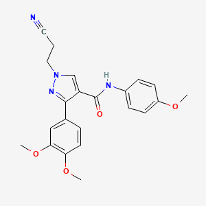 1-(2-cyanoethyl)-3-(3,4-dimethoxyphenyl)-N-(4-methoxyphenyl)-1H-pyrazole-4-carboxamide