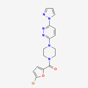 molecular formula C16H15BrN6O2 B5084299 3-[4-(5-bromo-2-furoyl)-1-piperazinyl]-6-(1H-pyrazol-1-yl)pyridazine 