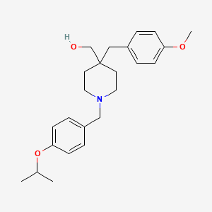 molecular formula C24H33NO3 B5084309 [1-(4-isopropoxybenzyl)-4-(4-methoxybenzyl)-4-piperidinyl]methanol 