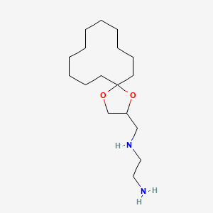 molecular formula C17H34N2O2 B5084312 (2-aminoethyl)(1,4-dioxaspiro[4.11]hexadec-2-ylmethyl)amine 