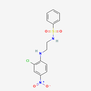 molecular formula C14H14ClN3O4S B5084332 N-{2-[(2-chloro-4-nitrophenyl)amino]ethyl}benzenesulfonamide 