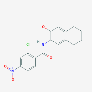 molecular formula C18H17ClN2O4 B5084339 2-chloro-N-(3-methoxy-5,6,7,8-tetrahydro-2-naphthalenyl)-4-nitrobenzamide 