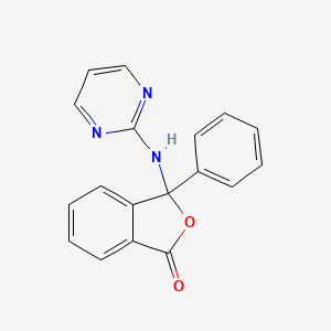 molecular formula C18H13N3O2 B5084353 3-phenyl-3-(2-pyrimidinylamino)-2-benzofuran-1(3H)-one 