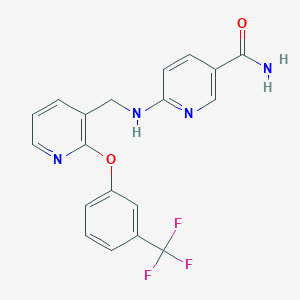 molecular formula C19H15F3N4O2 B5084356 6-[({2-[3-(trifluoromethyl)phenoxy]-3-pyridinyl}methyl)amino]nicotinamide 