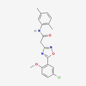 molecular formula C19H18ClN3O3 B5084363 2-[5-(5-chloro-2-methoxyphenyl)-1,2,4-oxadiazol-3-yl]-N-(2,5-dimethylphenyl)acetamide 