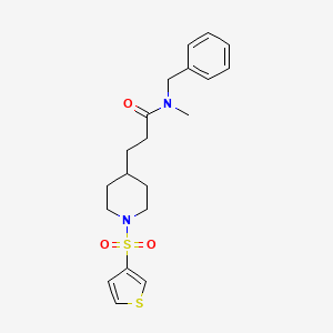 molecular formula C20H26N2O3S2 B5084383 N-benzyl-N-methyl-3-[1-(3-thienylsulfonyl)-4-piperidinyl]propanamide 