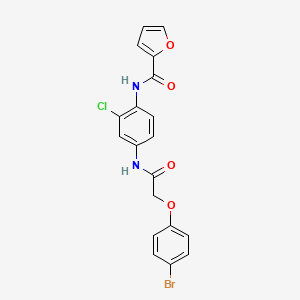 molecular formula C19H14BrClN2O4 B5084399 N-(4-{[(4-bromophenoxy)acetyl]amino}-2-chlorophenyl)-2-furamide 