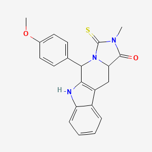 5-(4-methoxyphenyl)-2-methyl-3-thioxo-2,3,5,6,11,11a-hexahydro-1H-imidazo[1',5':1,6]pyrido[3,4-b]indol-1-one