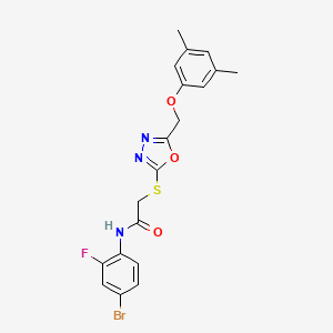 molecular formula C19H17BrFN3O3S B5084432 N-(4-bromo-2-fluorophenyl)-2-({5-[(3,5-dimethylphenoxy)methyl]-1,3,4-oxadiazol-2-yl}thio)acetamide 