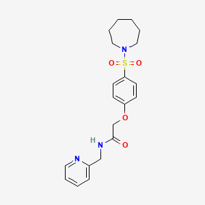 molecular formula C20H25N3O4S B5084446 2-[4-(1-azepanylsulfonyl)phenoxy]-N-(2-pyridinylmethyl)acetamide 