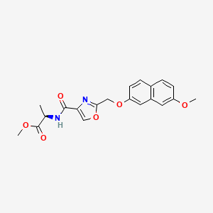 molecular formula C20H20N2O6 B5084467 methyl N-[(2-{[(7-methoxy-2-naphthyl)oxy]methyl}-1,3-oxazol-4-yl)carbonyl]-D-alaninate 