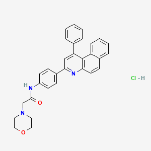 molecular formula C31H28ClN3O2 B5084478 2-(4-morpholinyl)-N-[4-(1-phenylbenzo[f]quinolin-3-yl)phenyl]acetamide hydrochloride 