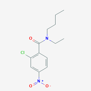 molecular formula C13H17ClN2O3 B5084485 N-butyl-2-chloro-N-ethyl-4-nitrobenzamide 