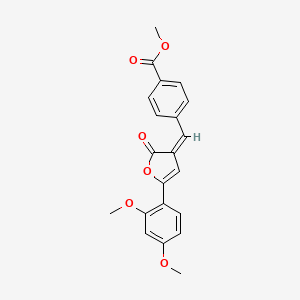 molecular formula C21H18O6 B5084489 methyl 4-{[5-(2,4-dimethoxyphenyl)-2-oxo-3(2H)-furanylidene]methyl}benzoate 